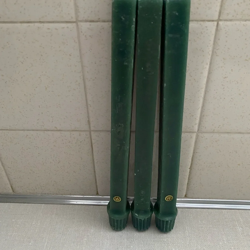 Vintage Partylite Evergreen Candle Sticks Candlestick Lot Of 3 Unlit‎